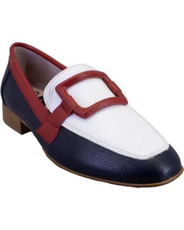 Halbschuhe für Damen NIVAL LINDA MOCASINES DE MUJER PIEL AZUL MARINO