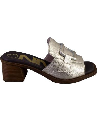 Sandales pour Femme NIVAL SAVENA ZUECOS O MULES DE MUJER PIEL PLATINO