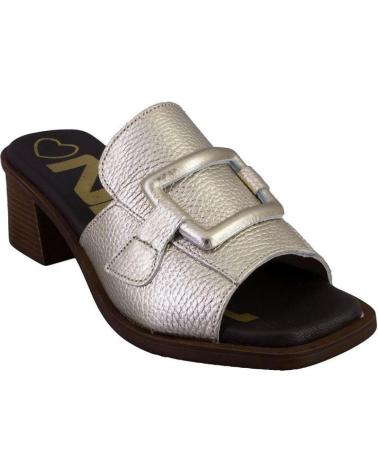 Sandales pour Femme NIVAL SAVENA ZUECOS O MULES DE MUJER PIEL PLATINO