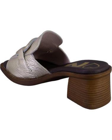 Sandales pour Femme NIVAL SAVENA ZUECOS O MULES DE MUJER PIEL PLATINO