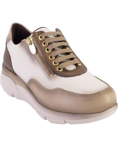 Sapatos de Mulher NIVAL DAMA 2001 ZAPATILLAS CASUAL DE MUJER PIEL TAUPE
