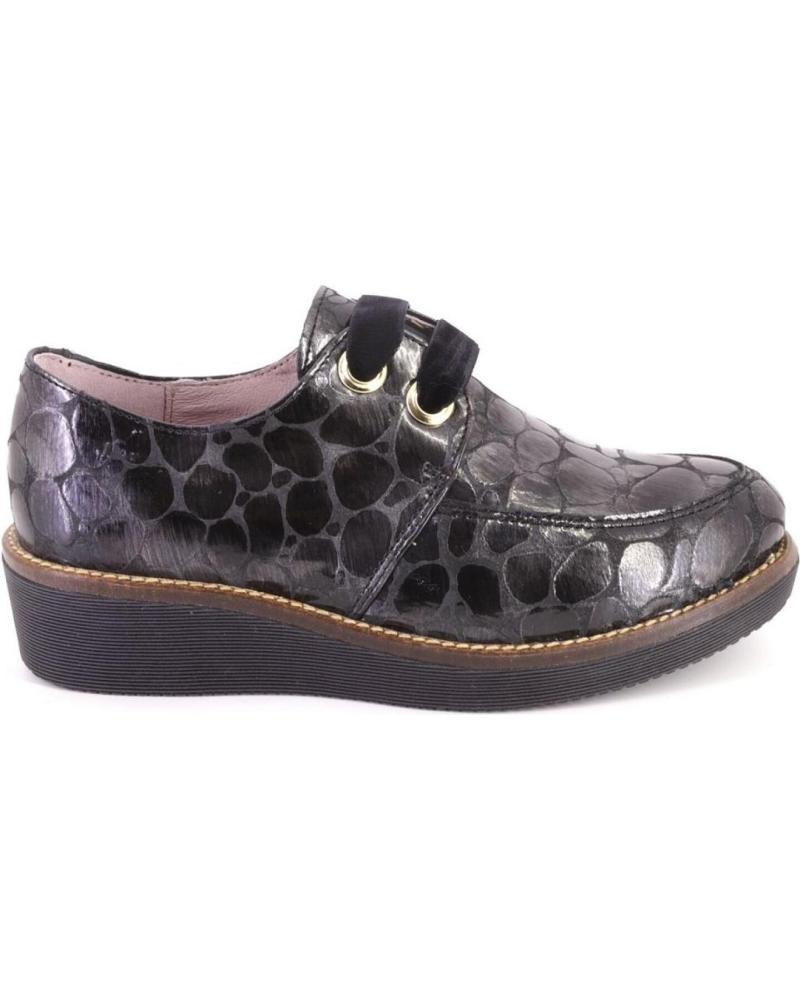 Zapatos de Mujer NIVAL LUKA ZAPATOS CON CORDONES DE MUJER PIEL NEGRO