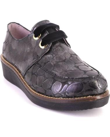 Zapatos de Mujer NIVAL LUKA ZAPATOS CON CORDONES DE MUJER PIEL NEGRO