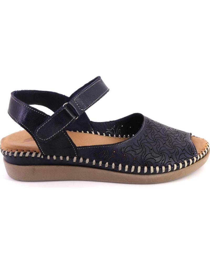 Sandalias de Mujer TREINTAS L1017 SANDALIAS DE MUJER PIEL AZUL MARINO