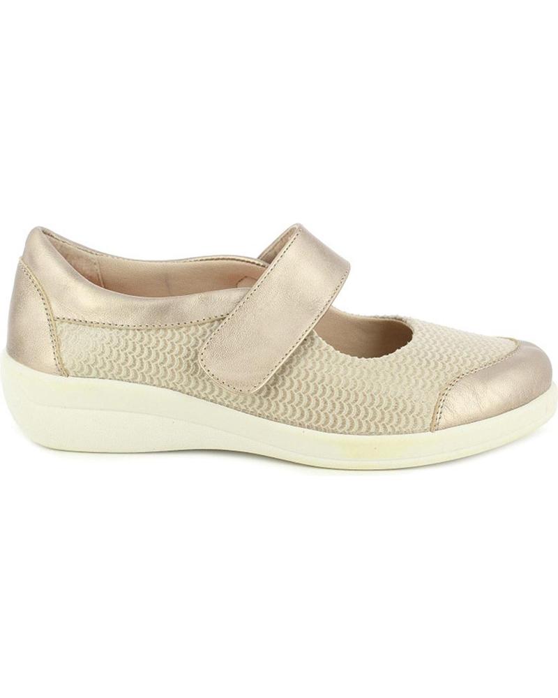 Bailarinas-De-Mujer-D`CUTILLAS-ZAPATOS-ANCHO-ESPECIAL-DE-VELCRO-METALIZADO