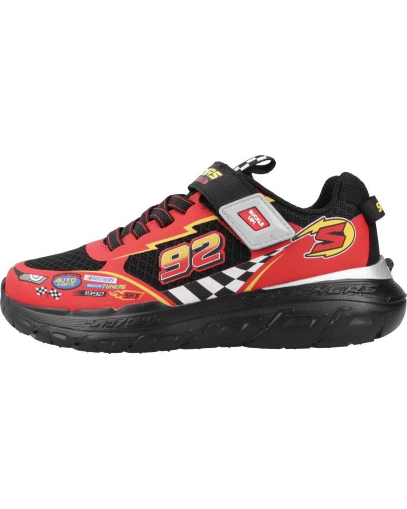 SKECHERS SKECH TRACKS NERO ROSSO 402303L-BKRD BKRD