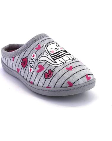 PLUMAFLEX PANTOFOLE 12317 GATTI E CUORI GRIGIO ROSA ABEJAS