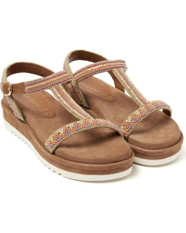 Sandálias de Mulher LAZAMANI SANDALIA DE PIEL BEIGE
