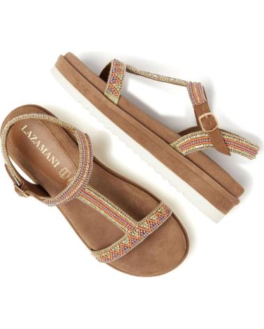 Sandálias de Mulher LAZAMANI SANDALIA DE PIEL BEIGE