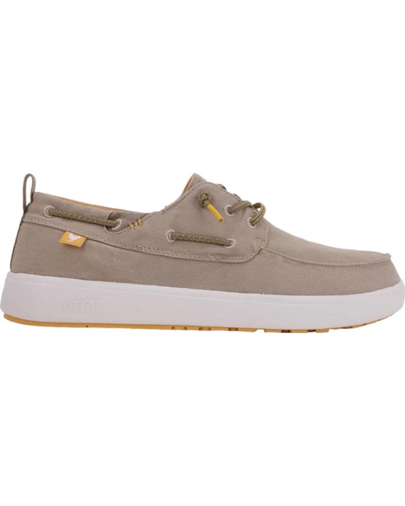 Schuhe für Herren walk in pitas ZAPATO NAUTICO DE HOMBRE MAUI DE - BEIGE BEIGE
