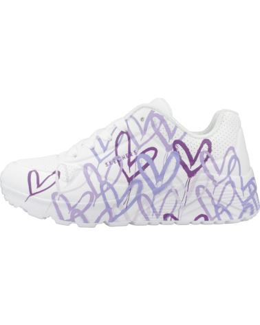 Sportivo per Bambina SKECHERS ZAPATILLAS NINA MODELO UNO LITE COLOR BLANCO WLPR
