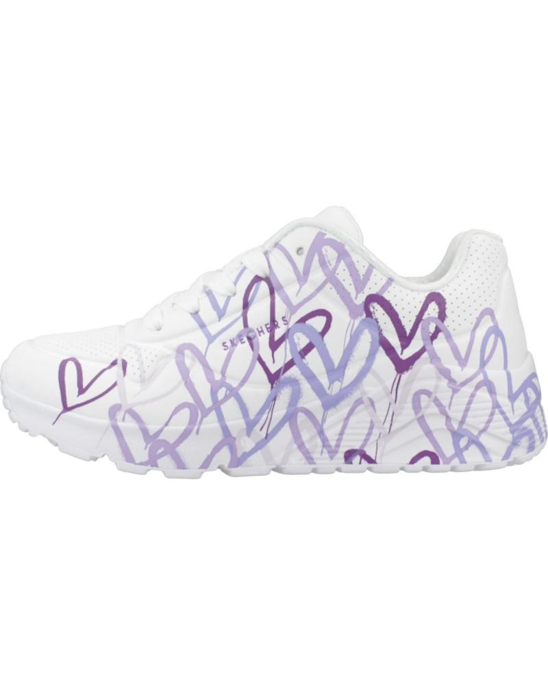 Sportivo per Bambina SKECHERS ZAPATILLAS NINA MODELO UNO LITE COLOR BLANCO WLPR