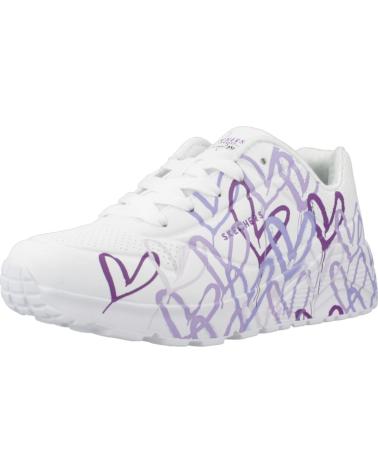 Sportivo per Bambina SKECHERS ZAPATILLAS NINA MODELO UNO LITE COLOR BLANCO WLPR