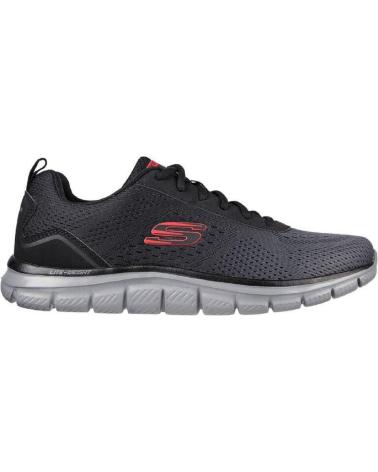 Sportivo per Uomo SKECHERS 232399 ZAPATILLAS CASUAL DE HOMBRE NEGRO Y ROJO