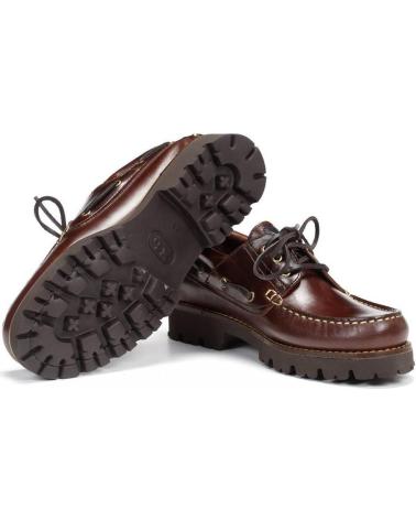 Schuhe für Herren fluchos - NAUTICOS CON CORDONES ELEGANTE DISCRETO ZAPATO CASTANO