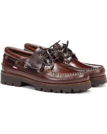 Schuhe für Herren fluchos - NAUTICOS CON CORDONES ELEGANTE DISCRETO ZAPATO CASTANO