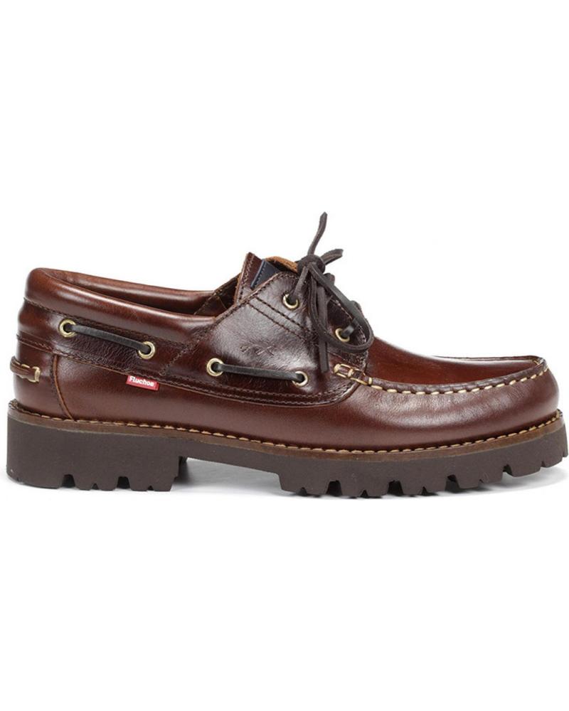 Schuhe für Herren fluchos - NAUTICOS CON CORDONES ELEGANTE DISCRETO ZAPATO CASTANO