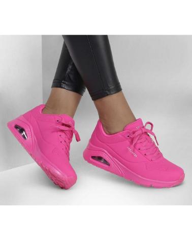 Sportif pour Femme SKECHERS 73667 ZAPATILLAS CASUAL DE MUJER FUCSIA