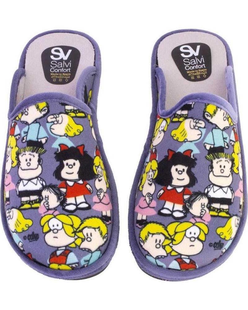 Woman House slipers SALVI 01T-542 ZAPATILLAS DE CASA DE MUJER GRIS