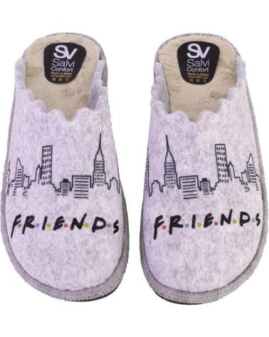 Pantofole per Donna SALVI 18T-524 ZAPATILLAS DE CASA DE MUJER GRIS