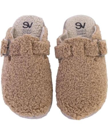 Pantofole per Donna SALVI 29L-000 TEDDY ZAPATILLAS DE CASA DE MUJER MARRON