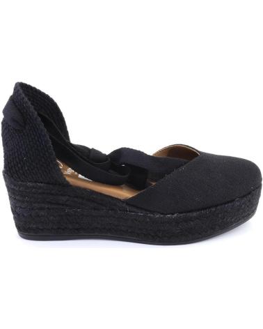 Zapatos de Mujer viguera 2073 ALPARGATAS DE CUNA CANAMO ESPARTO YUTE DE MUJER NEGRO