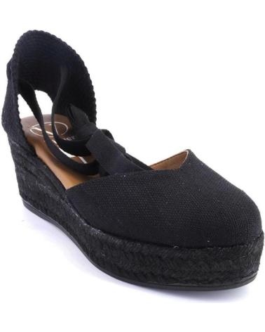 Zapatos de Mujer viguera 2073 ALPARGATAS DE CUNA CANAMO ESPARTO YUTE DE MUJER NEGRO