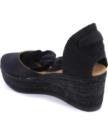 Zapatos de Mujer viguera 2073 ALPARGATAS DE CUNA CANAMO ESPARTO YUTE DE MUJER NEGRO