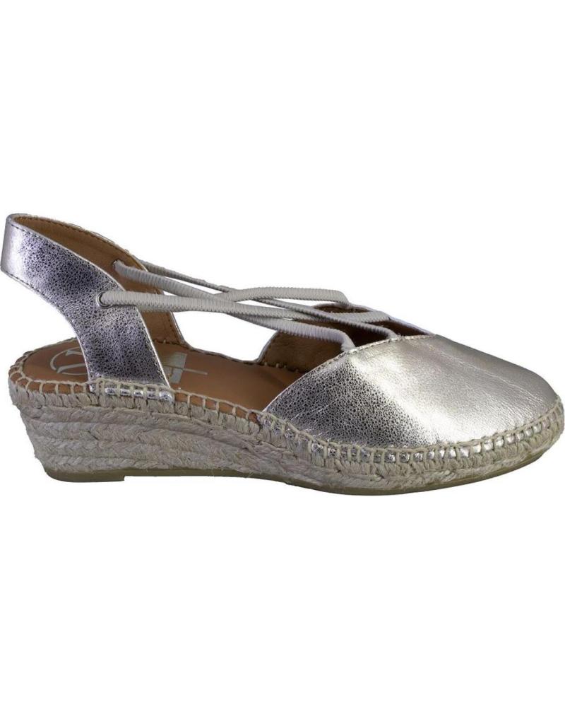 Sandali per Donna VIGUERA 2007METAL ALPARGATAS DE CUNA CANAMO ESPARTO YUTE DE PLATINO