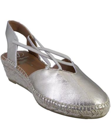 Sandali per Donna VIGUERA 2007METAL ALPARGATAS DE CUNA CANAMO ESPARTO YUTE DE PLATINO