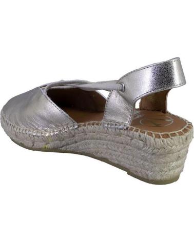 Sandali per Donna VIGUERA 2007METAL ALPARGATAS DE CUNA CANAMO ESPARTO YUTE DE PLATINO