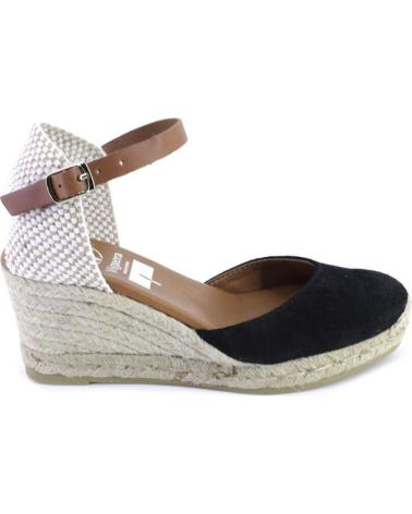 Sandalias de Mujer VIGUERA 2012VITELO ALPARGATAS DE CUNA CANAMO ESPARTO YUTE DE NEGRO