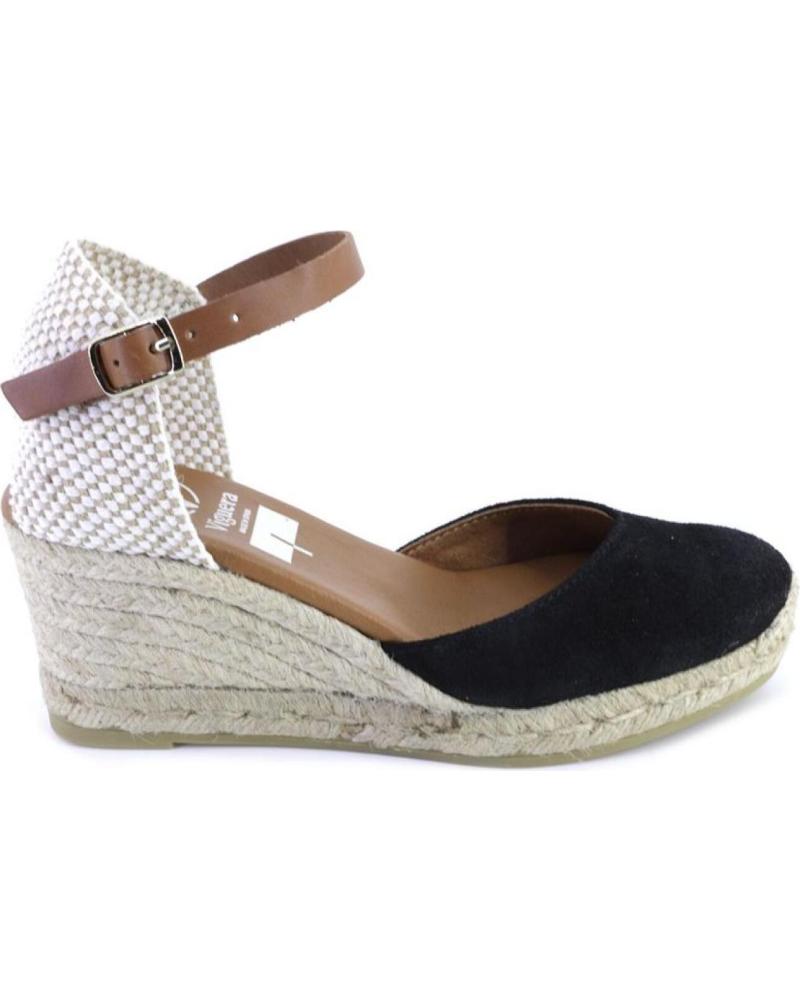 Sandalias de Mujer VIGUERA 2012VITELO ALPARGATAS DE CUNA CANAMO ESPARTO YUTE DE NEGRO