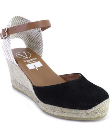 Sandalias de Mujer VIGUERA 2012VITELO ALPARGATAS DE CUNA CANAMO ESPARTO YUTE DE NEGRO