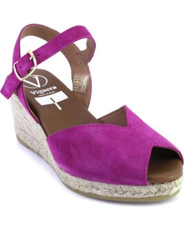 Sandali per Donna VIGUERA 2008VITELO ALPARGATAS DE CUNA CANAMO ESPARTO YUTE DE FUCSIA