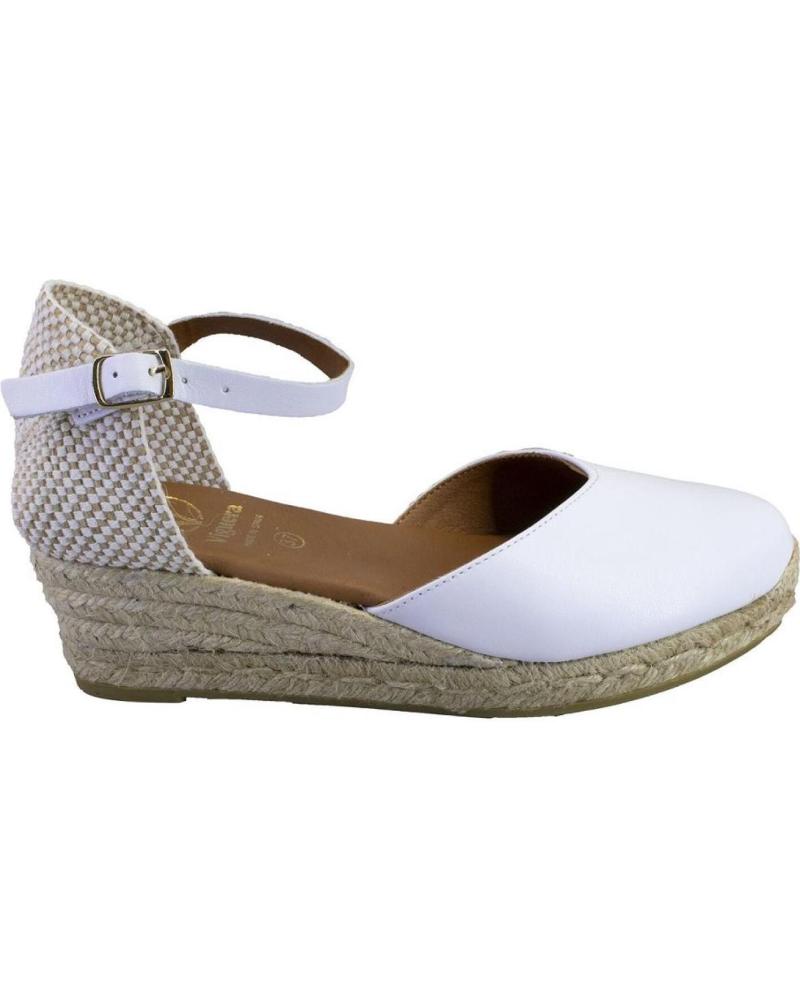 Sandales pour Femme VIGUERA 1757 NAPA ALPARGATAS DE MUJER PIEL BLANCO