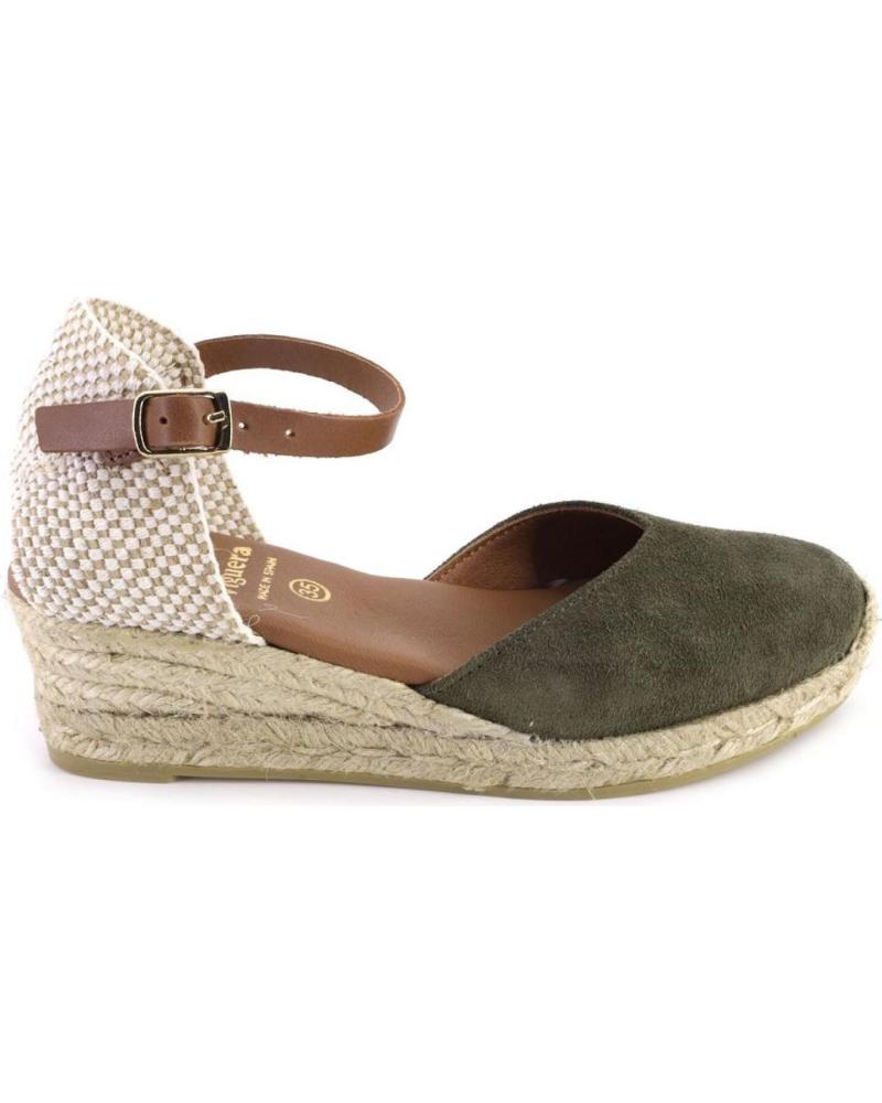 Sandales pour Femme VIGUERA 1757 ALPARGATAS DE MUJER ANTE SERRAJE KAKI