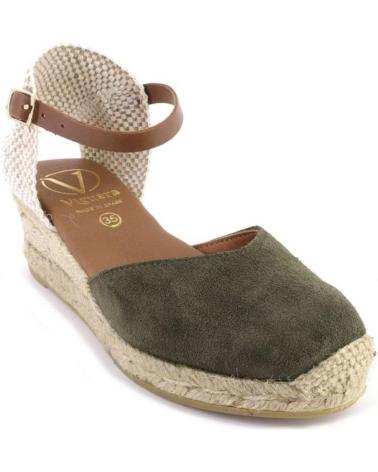 Sandales pour Femme VIGUERA 1757 ALPARGATAS DE MUJER ANTE SERRAJE KAKI