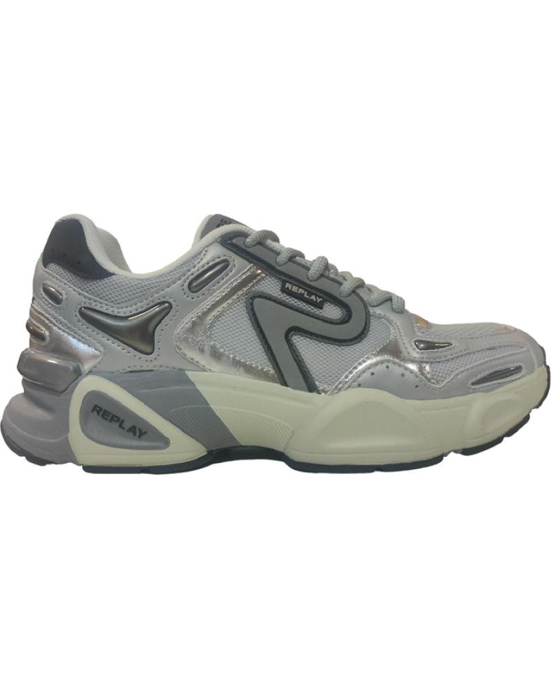 Deportivas de Mujer REPLAY DESTINY W MIX RS9N0001T PLATA GRIS