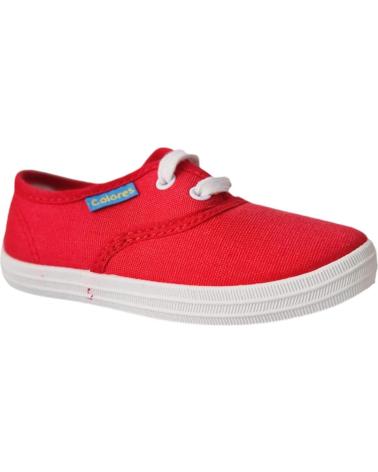 Esportes  de Menina e Menino COLORES ZAPATILLA LONA 2417 ROJO