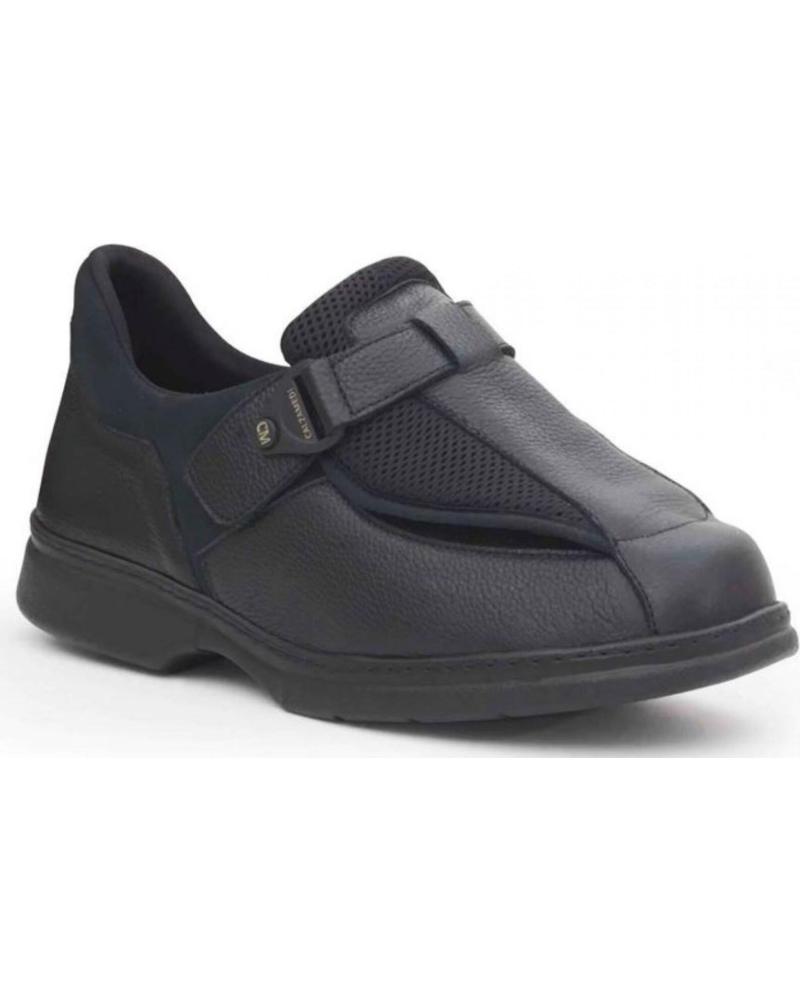 Schuhe für Herren CALZAMEDI ESPECIAL EMPEINES ANCHOS PIE DIABETICO NEGRO