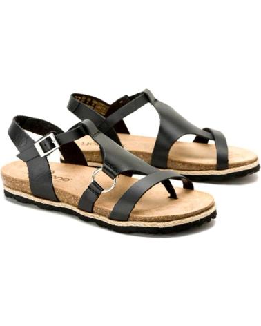 Sandalias de Mujer YOKONO SANDALIAS PLANAS CASUAL NEGRO