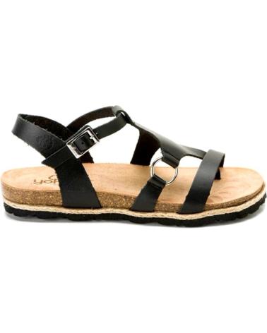 Sandalias de Mujer YOKONO SANDALIAS PLANAS CASUAL NEGRO