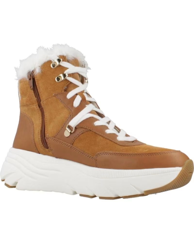 BOTÍN GEOX DIAMANTA DE MUJER EN PIEL COLOR COGNAC