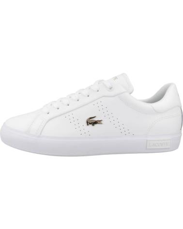 Esportes  de Mulher LACOSTE ZAPATILLAS MUJER MODELO POWERCOURT 2 0 LEATHER COLOR BLANCO WHTGLD