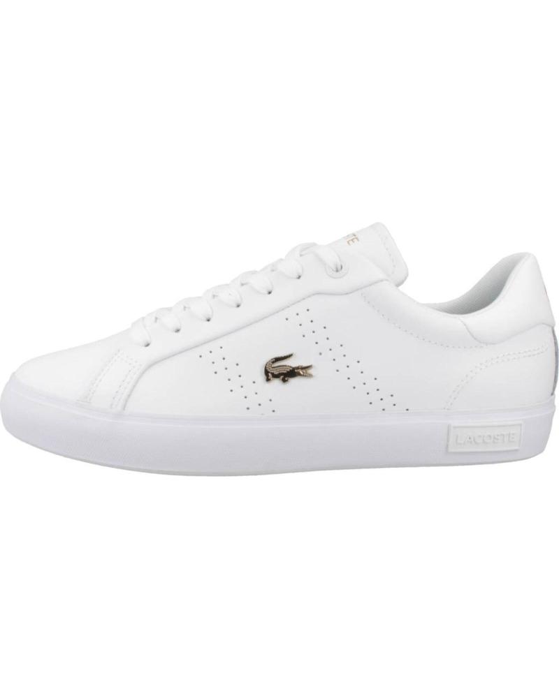 LACOSTE ZAPATILLAS POWERCOURT 2.0 LEATHER 47SFA0072 BLANCO WHTGLD WHTGLD