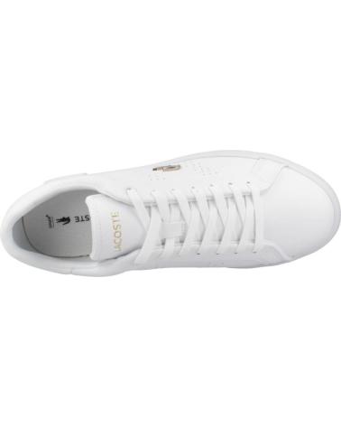 LACOSTE ZAPATILLAS POWERCOURT 2.0 LEATHER 47SFA0072 BLANCO WHTGLD WHTGLD