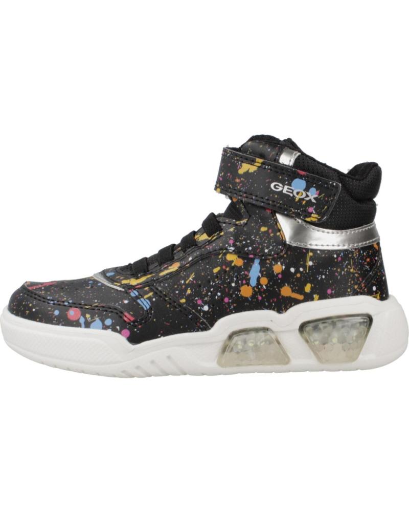 Sneaker für Mädchen und Junge GEOX ZAPATILLAS NINO MODELO J ILLUMINUS COLOR NEGRO C9999