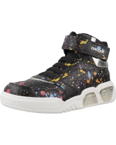 Sneaker für Mädchen und Junge GEOX ZAPATILLAS NINO MODELO J ILLUMINUS COLOR NEGRO C9999