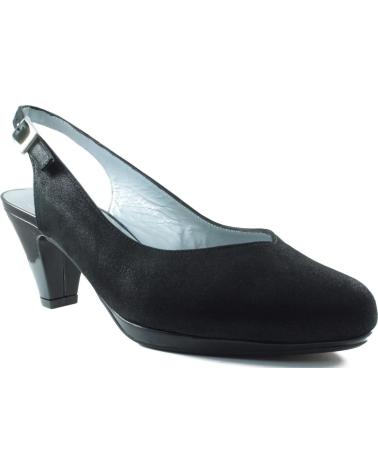 Zapatos de tacón de Mujer MONTESINOS SALON FIESTA POCO TACON ANCHO ESPECIAL NEGRO